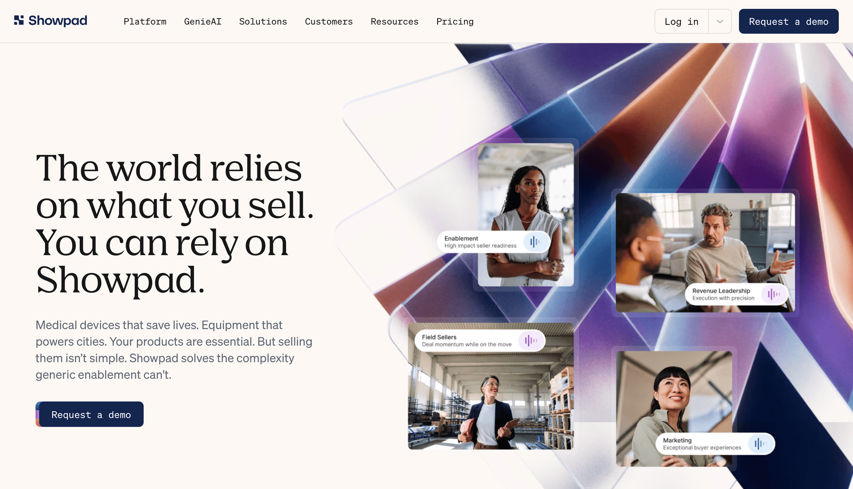 New Showpad Homepage