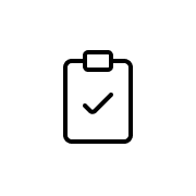 Black Icon Clipboard Check