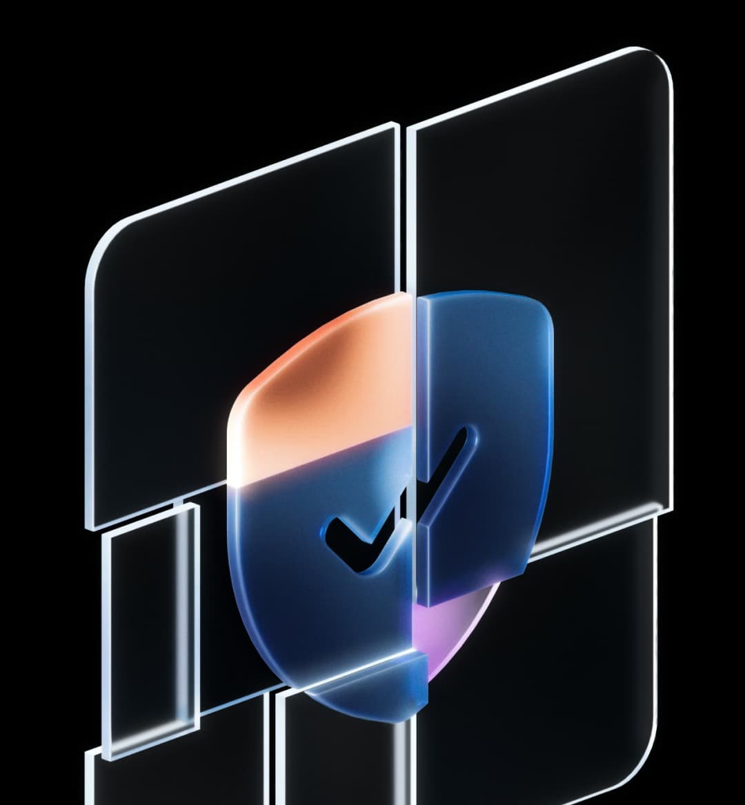 Illustration of a shield with a heart in the middle, representing the culture at Showpad