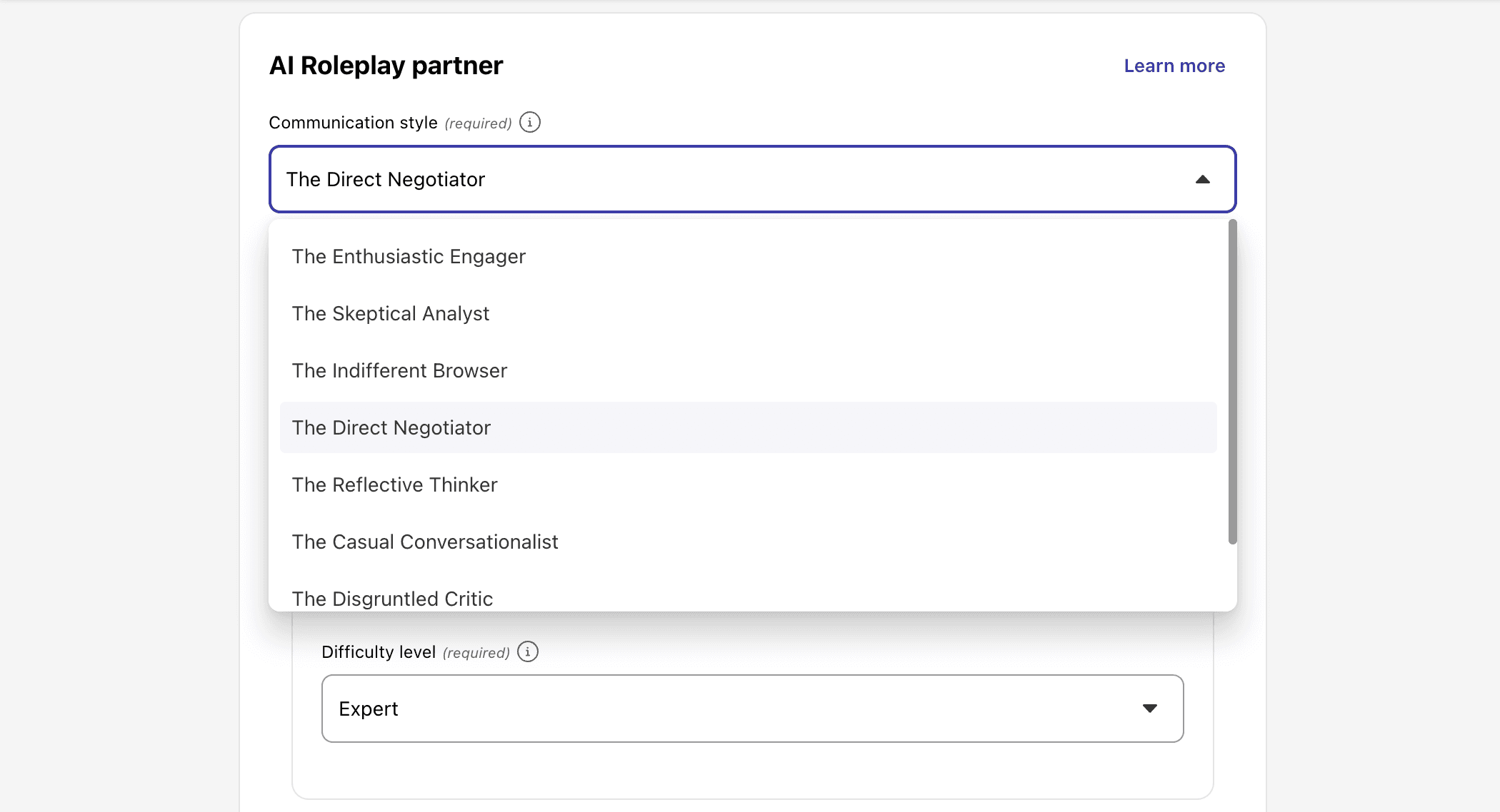 Roleplay avatars demo