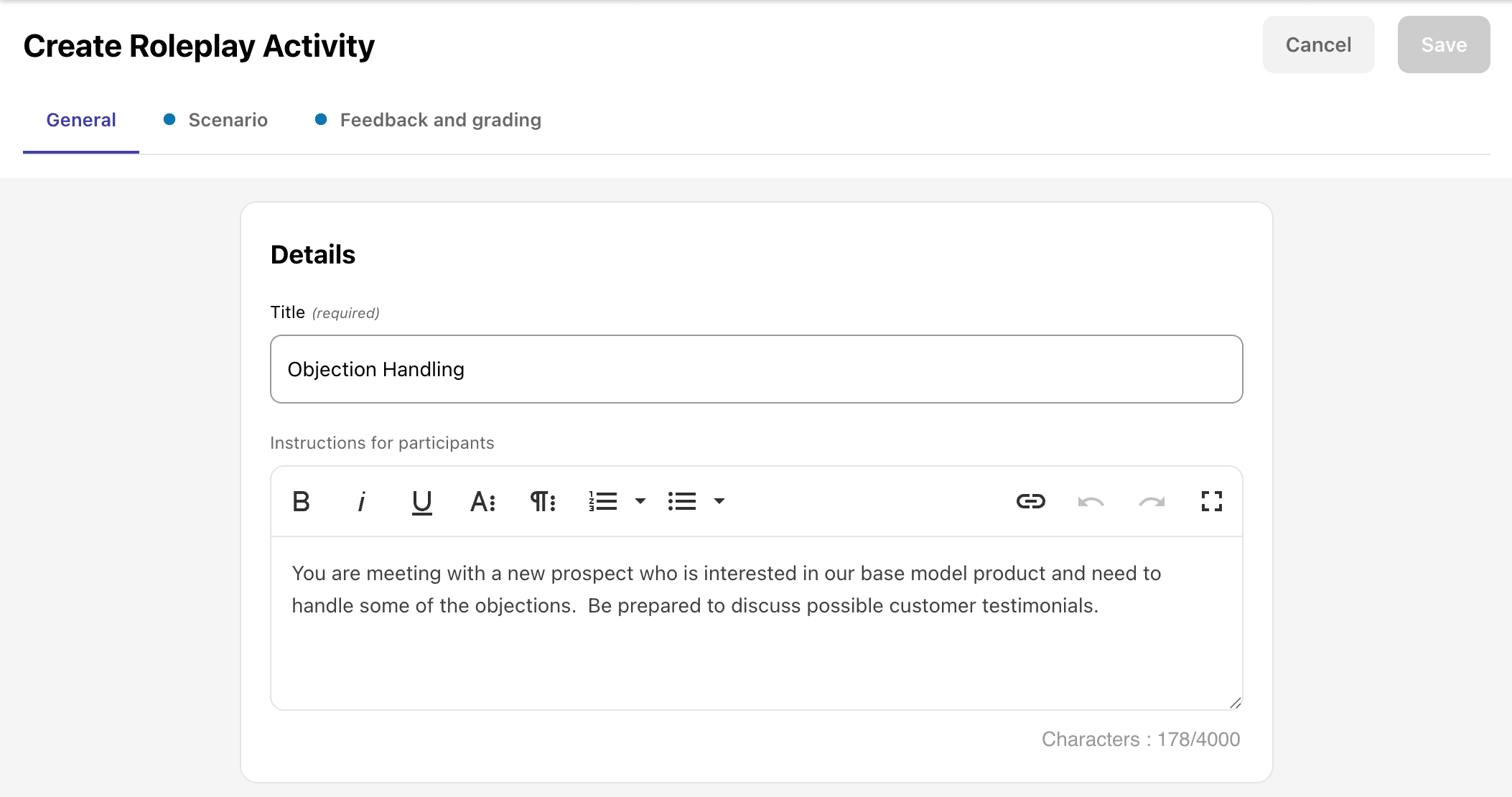 Roleplay AI build demo