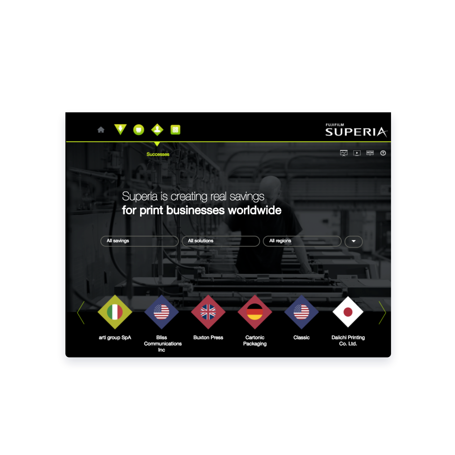 Fujifilm interactive presentation Showpad Experience Apps