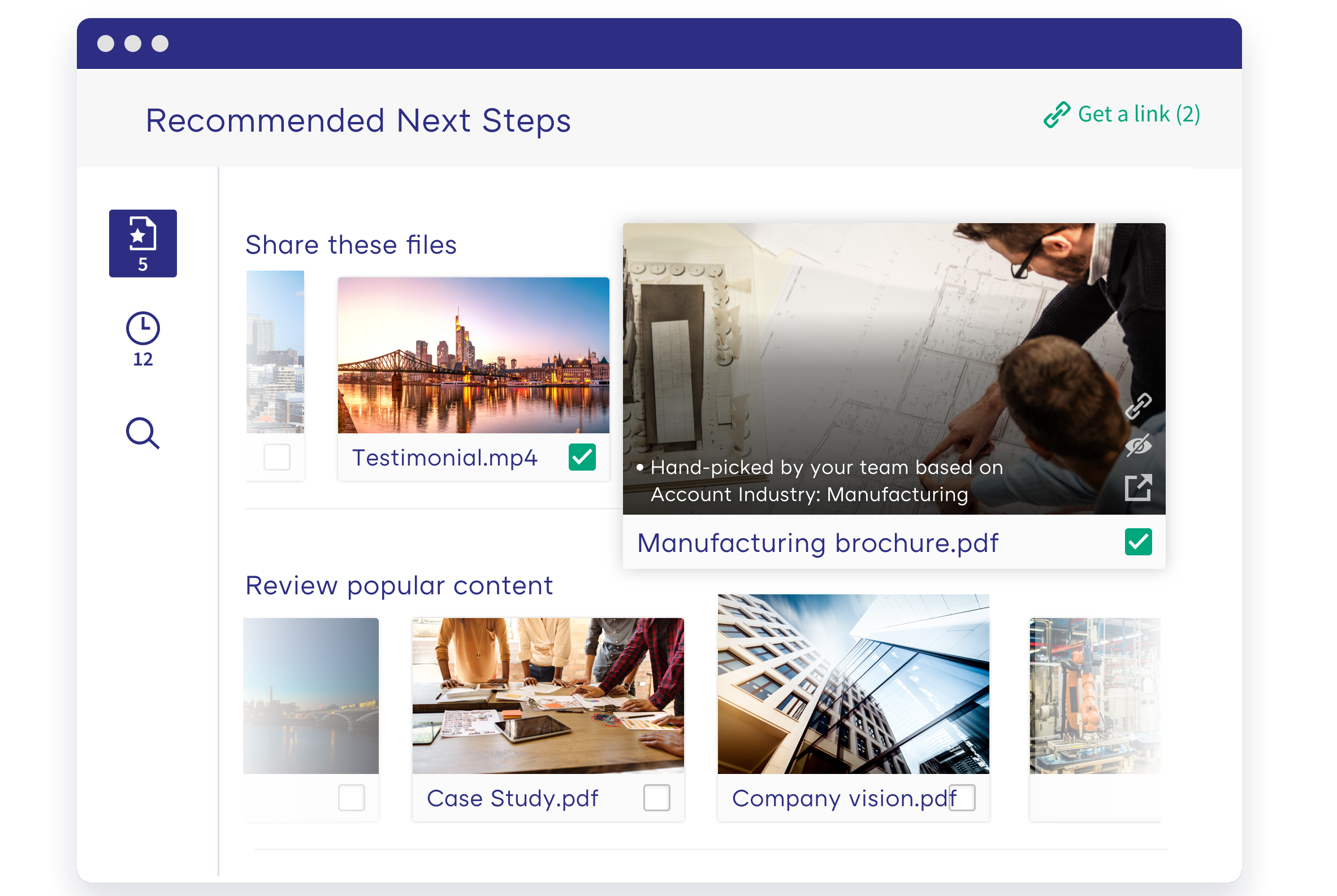 sales content recommendations