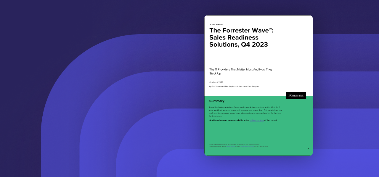 Sales Readiness Solutions: Was ist Forrester Wave™?